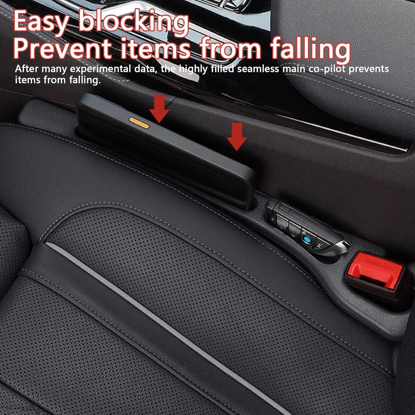 2PCS Car Seat Gap Filler Organizer – No Drop Seat Guard for Cars & SUVs