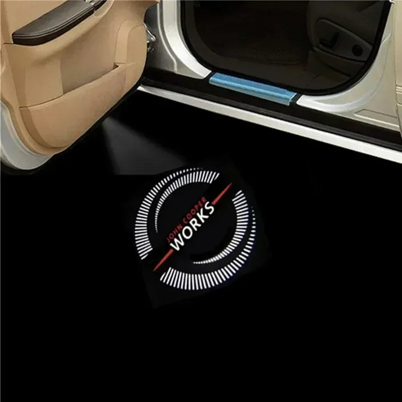 LED Car Door Light Logo Projector Light For MINI Cooper One R50 R52 R53 R56 Countryman R60 F55 F56 Logo Light Goods Accessories