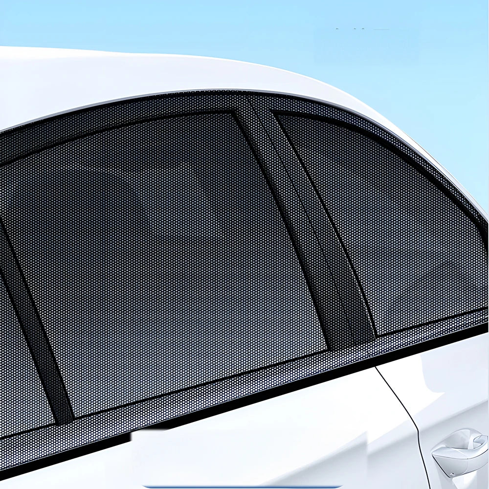 Car Sun Shades: UV Protection, Side & Rear Window Mesh Curtains, Mosquito Repellent, Sun Visor for SUV, Car, RV - Summer Essenti