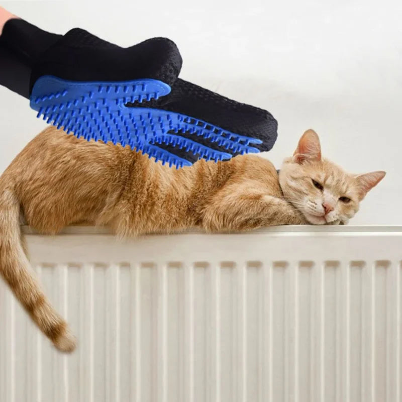1 PCS Cat Glove Cat Grooming Glove Pet Brush Glove for Cat Dog Hair Remove Brush Dog Deshedding Cleaning Combs Massage Gloves