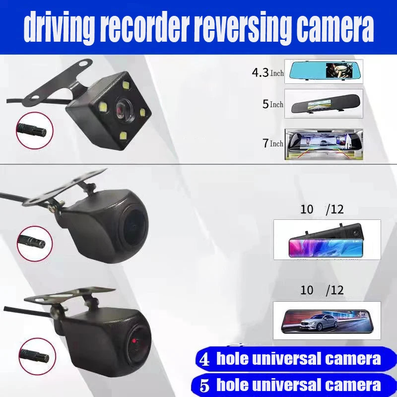 Dashcam reverse image 4 pin 1080P HD waterproof wide Angle reverse camera full screen streaming media dashcam