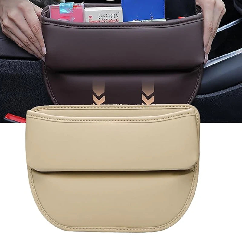 Leather Car Seat Gap Organizer – Multifunction Vehicle Storage Box with PU Leather Design