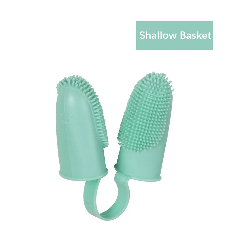 Dual Finger Set Pet Toothbrush Oral Cleaning Dog Flexible Durable Suppleness Toothbrush Safe Non-toxic Easy Clean Pet Products