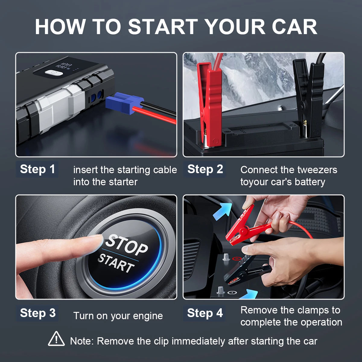 Power Bank 21800mAh Jump Starter Portable Charger Car Booster 12V Auto Starting Device Emergency Car Battery Starter