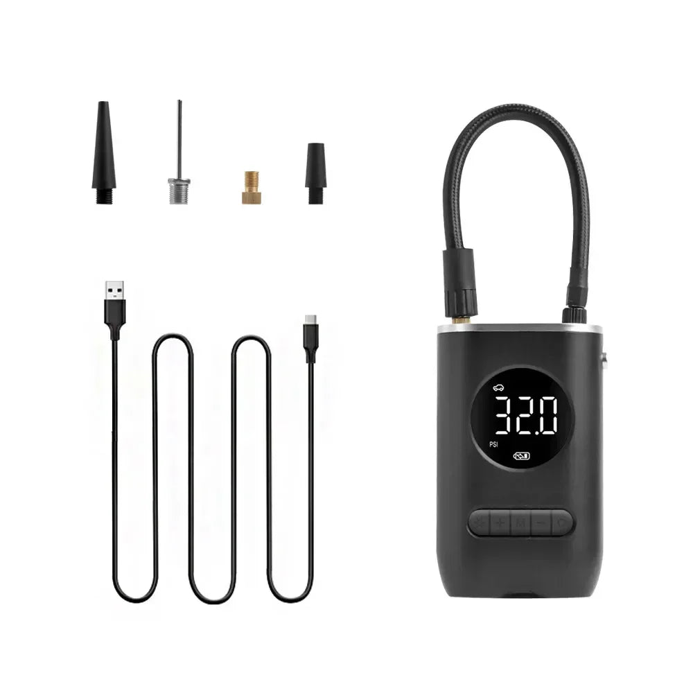 Portable Electric Tire Inflator 150PSI Mini Air Pump with Rechargeable Battery for Cars Motorcycles Bicycles and SportsEquipment