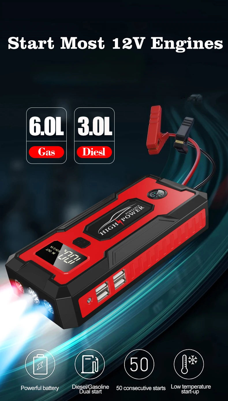 Car Battery Jump Starter 28000mAh Power Bank Starting Device Car Starting Device Portable Car Accessories Car Starting Device