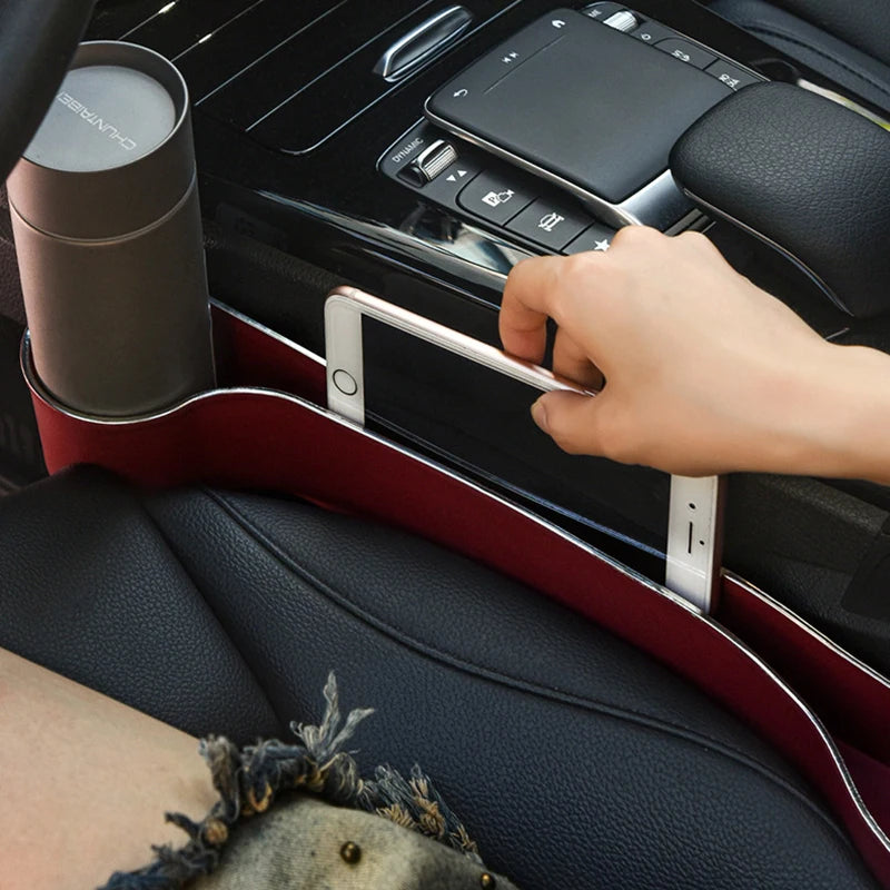 Car Seat Gap Filler Organizer with Cup & Phone Holder – 2 Pack