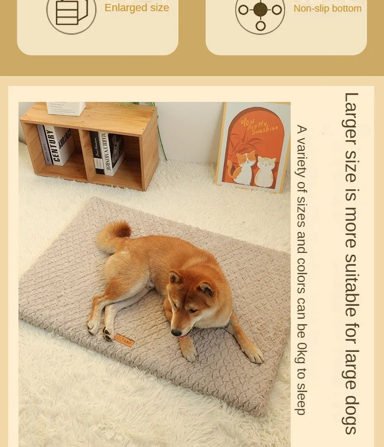 Memory Foam Pet Bed With Removable Washable Faux Fur Cover Orthopedic Waterproof Dog Bed For Crate Anti-Slip Bottom Dog Bed