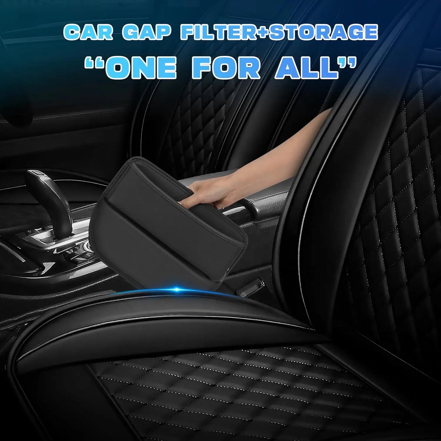 Leather Car Seat Gap Organizer – Multifunction Vehicle Storage Box with PU Leather Design