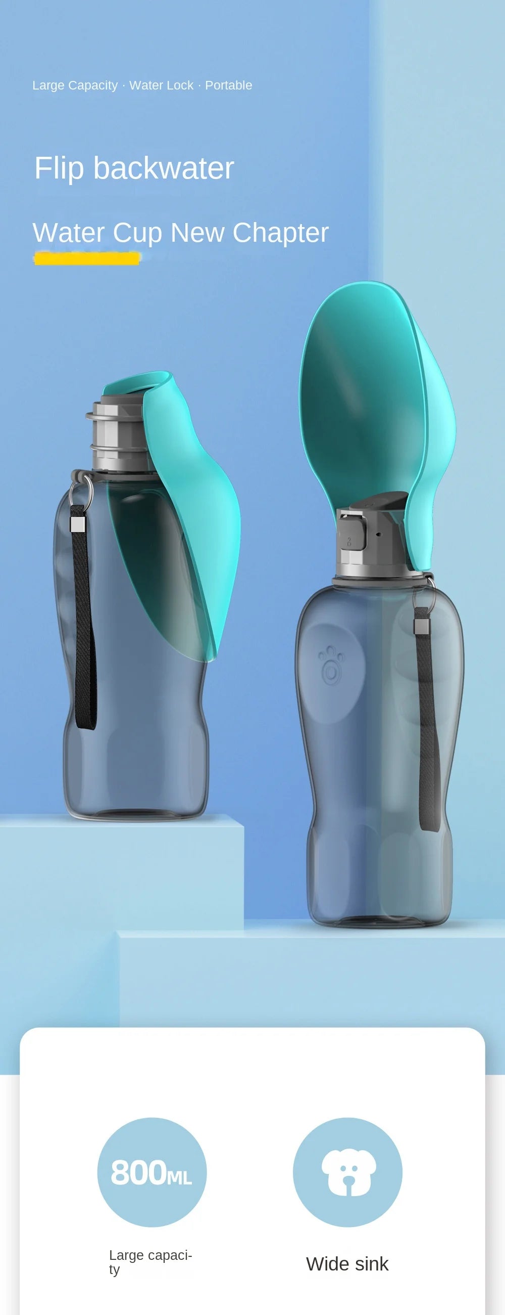 Pet Water Cup, Dog Portable Water Bottle, Outdoor Leaf Shape, Dog Walking Folding Drinking Water Bottle