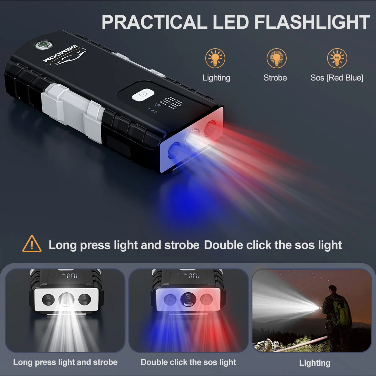 Power Bank 21800mAh Jump Starter Portable Charger Car Booster 12V Auto Starting Device Emergency Car Battery Starter