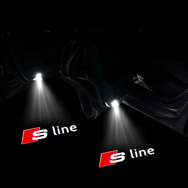 Car Led Door logo Light For Audi A1 A3 8V 8P 8L A4 B5 B6 B7 B8 A6 C5 C6 C7 A5 8T A7 A8 Q3 Q5 Q7 TT S6 Sline Quattro Accessories
