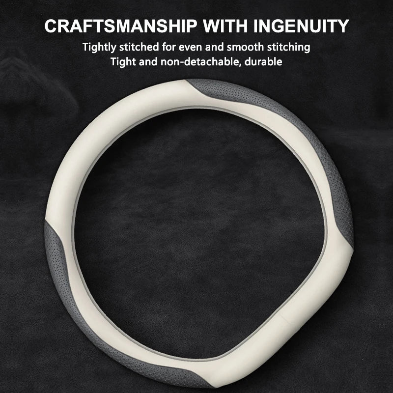 Auto Parts Car Steering Wheel Cover Anti Slip Pu Leather Steering Protector Anti Scratch Steer Wheel Cover Universal for 38cm