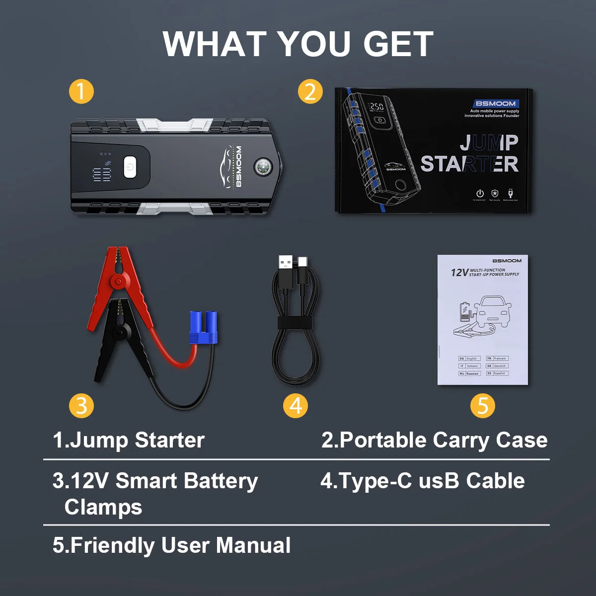 Power Bank 21800mAh Jump Starter Portable Charger Car Booster 12V Auto Starting Device Emergency Car Battery Starter