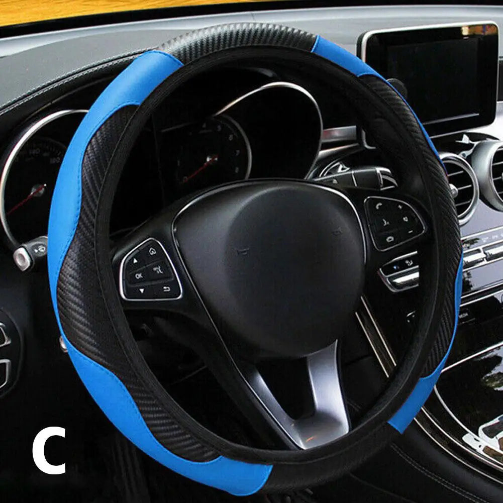 Car Steering Wheel Cover Leather Covers For Renault Clio Megane 4 3 2 Scenic Duster Fluence Laguna Kangoo Auto Decor Accessories