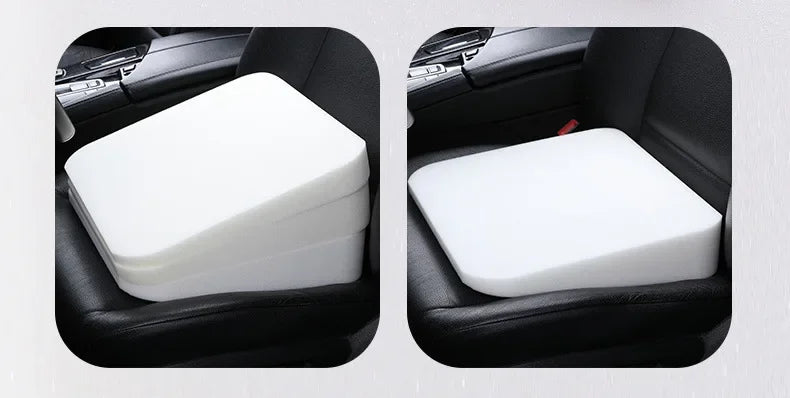 Car Seat Height Pad Thickened Memory Foam Car Seat Cushion for Sedentary Car Drivers Anti-Slip Beveled Design Leveling Pad