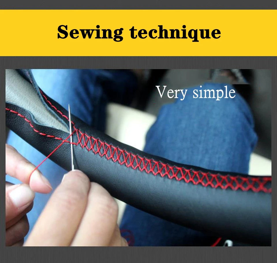 Car Steering Wheel Cover Artificial Leather For Volkswagen VW Golf 7 Mk7 Touran Up New Polo Jetta Passat B8 Tiguan Accessories