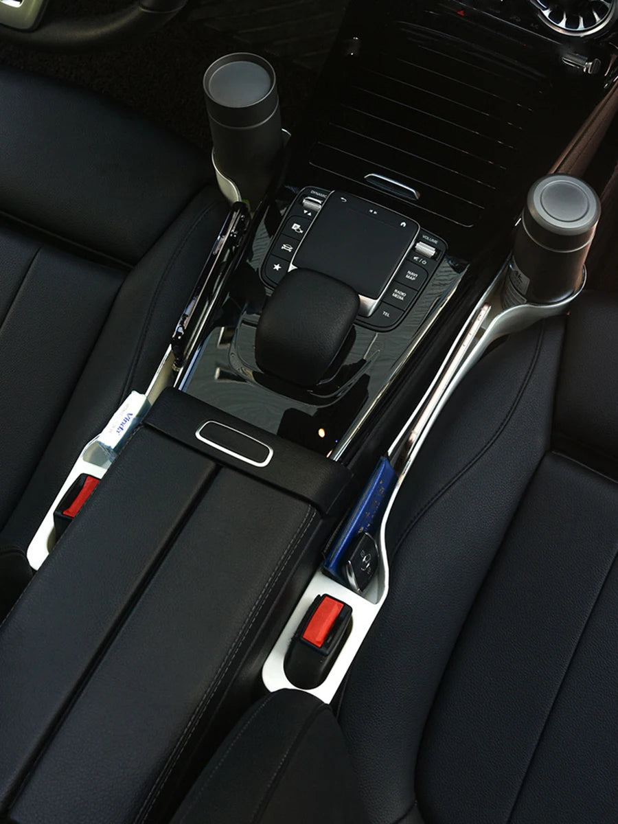 Car Seat Gap Filler Organizer with Cup & Phone Holder – 2 Pack
