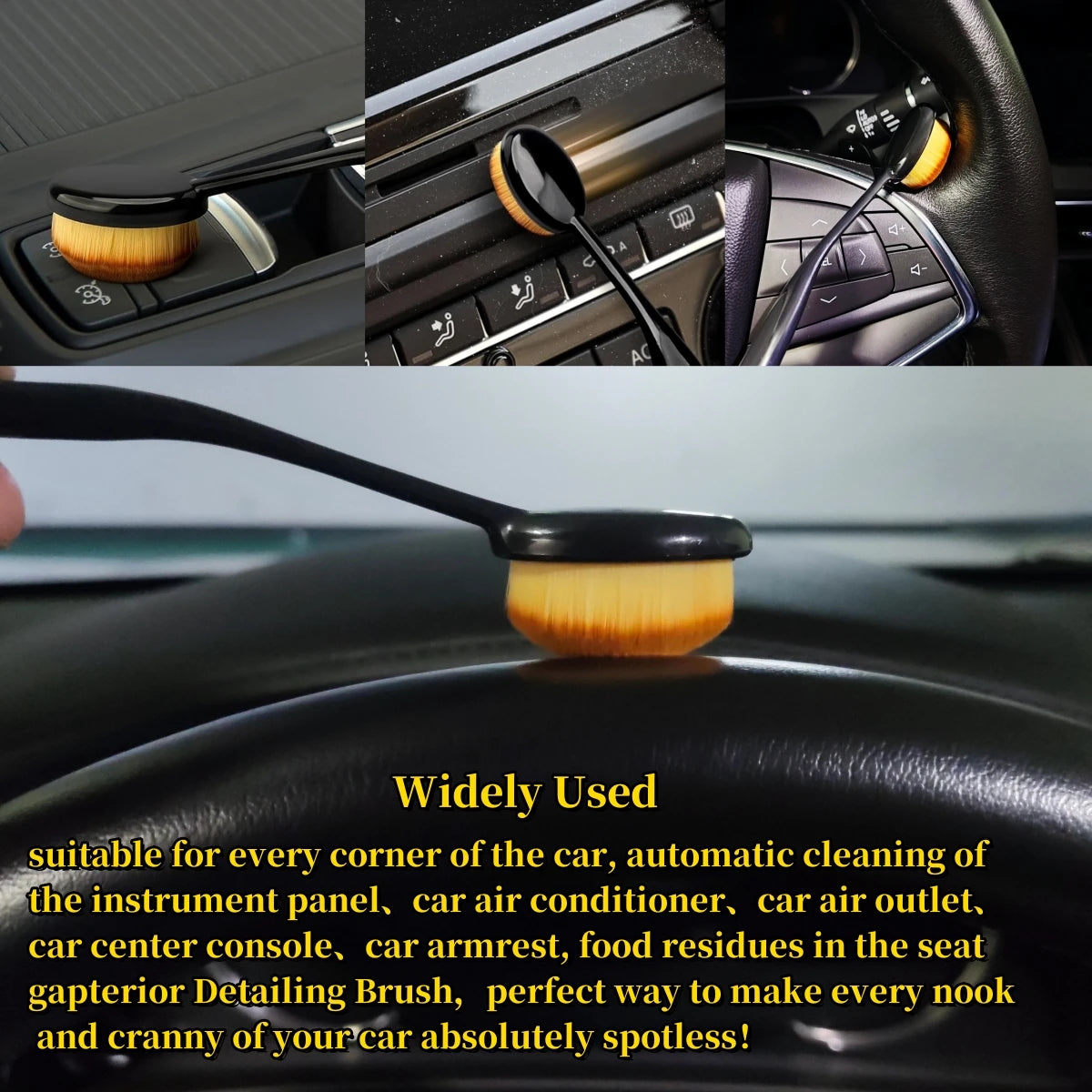 Car Interior Detailing Brush – High-Density Cleaning Tool (2PC Set)