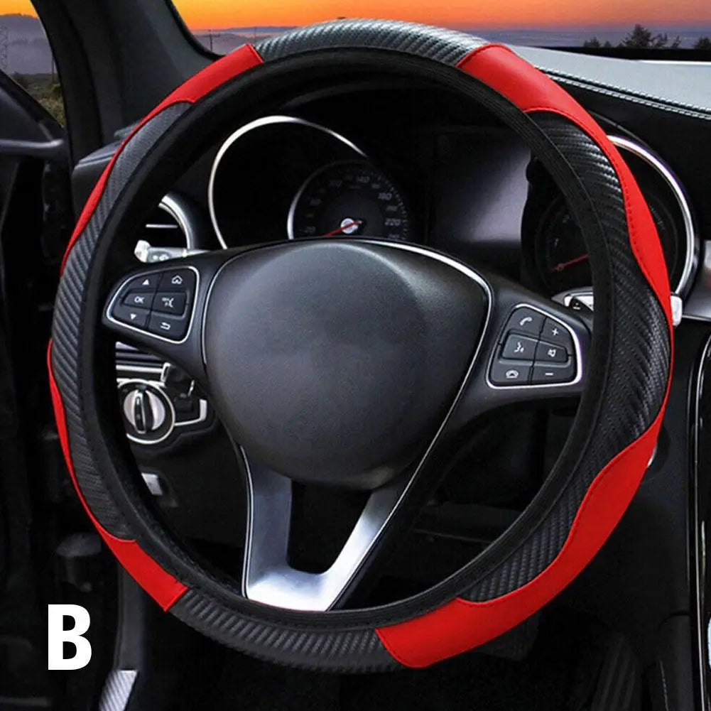 Car Steering Wheel Cover Leather Covers For Renault Clio Megane 4 3 2 Scenic Duster Fluence Laguna Kangoo Auto Decor Accessories
