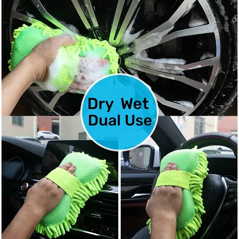 Microfiber Car Wash Sponge – Dual-Sided Cleaning Pad for Auto Detailing