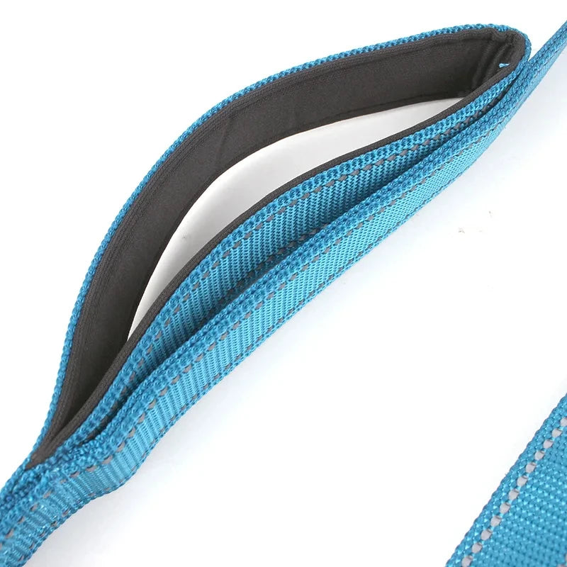 Dog Leashes Outdoor Travel Dog Training Chain Heavy Duty Double Handle Lead for Greater Control Safety Training Dual Handle