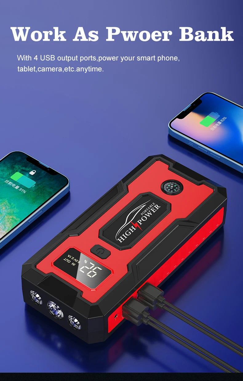 Car Battery Jump Starter 28000mAh Power Bank Starting Device Car Starting Device Portable Car Accessories Car Starting Device