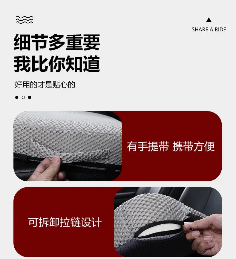 Car Seat Height Pad Thickened Memory Foam Car Seat Cushion for Sedentary Car Drivers Anti-Slip Beveled Design Leveling Pad