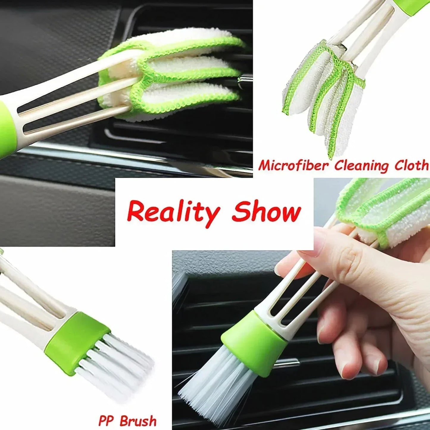 Car Interior Cleaning Kit – Detailing Brushes, Sponges, Microfiber Towels & Vent Tools (15 PCS)