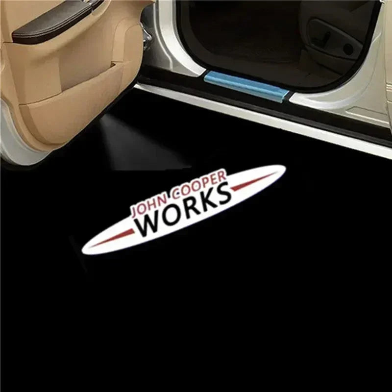 LED Car Door Light Logo Projector Light For MINI Cooper One R50 R52 R53 R56 Countryman R60 F55 F56 Logo Light Goods Accessories
