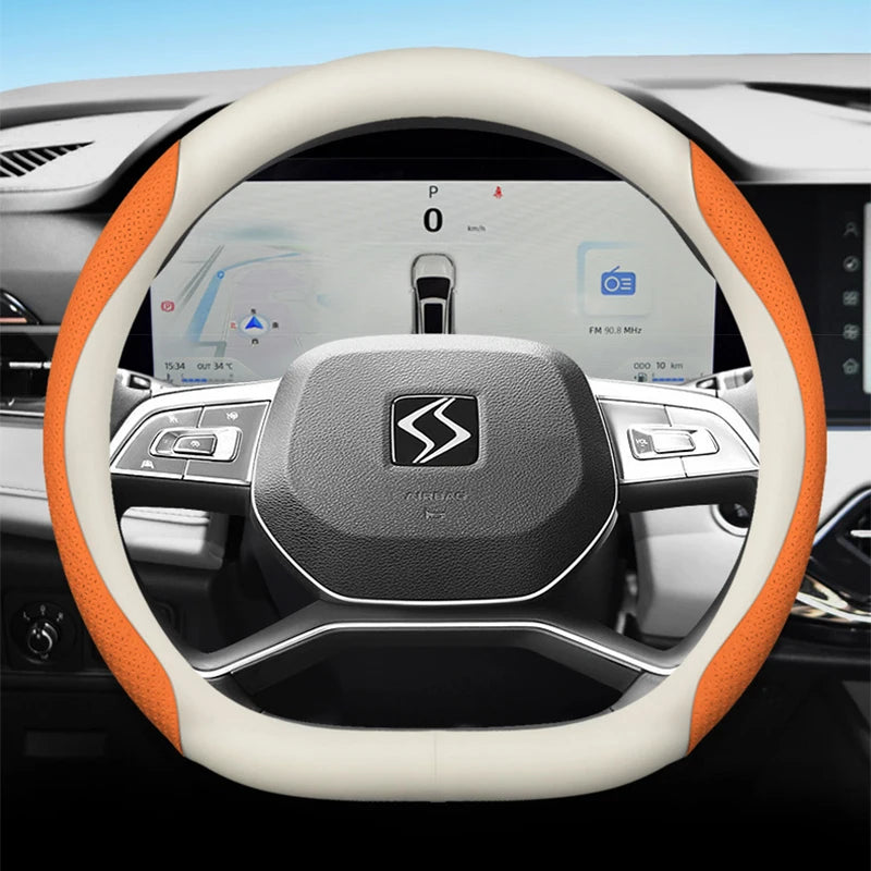 Auto Parts Car Steering Wheel Cover Anti Slip Pu Leather Steering Protector Anti Scratch Steer Wheel Cover Universal for 38cm