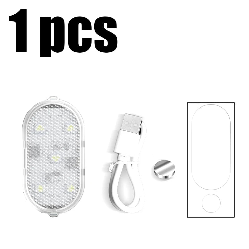 Car Led Welcome Light Magnetic Control USB Charging Auto Open Door Safe Anti-collision Signal Lamp