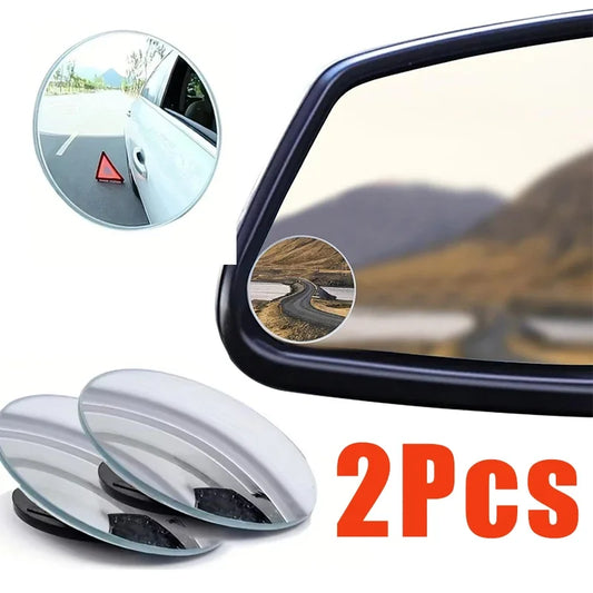 Blind Spot Mirror Glass Convex Lens Frameless Adjustable Blind Spot Mirror for Universal Vehicles Car Stick-on Design