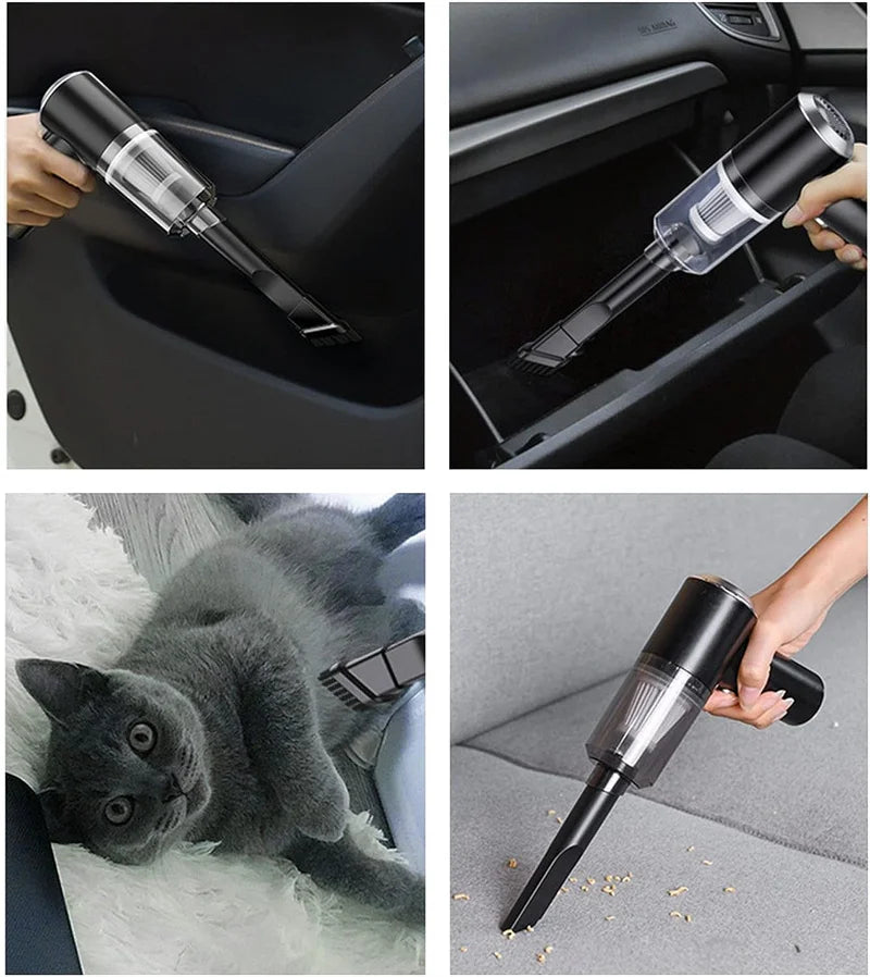 Handheld Cordless Car Vacuum Cleaner – 15000PA Powerful Suction, Portable Multi-Nozzle