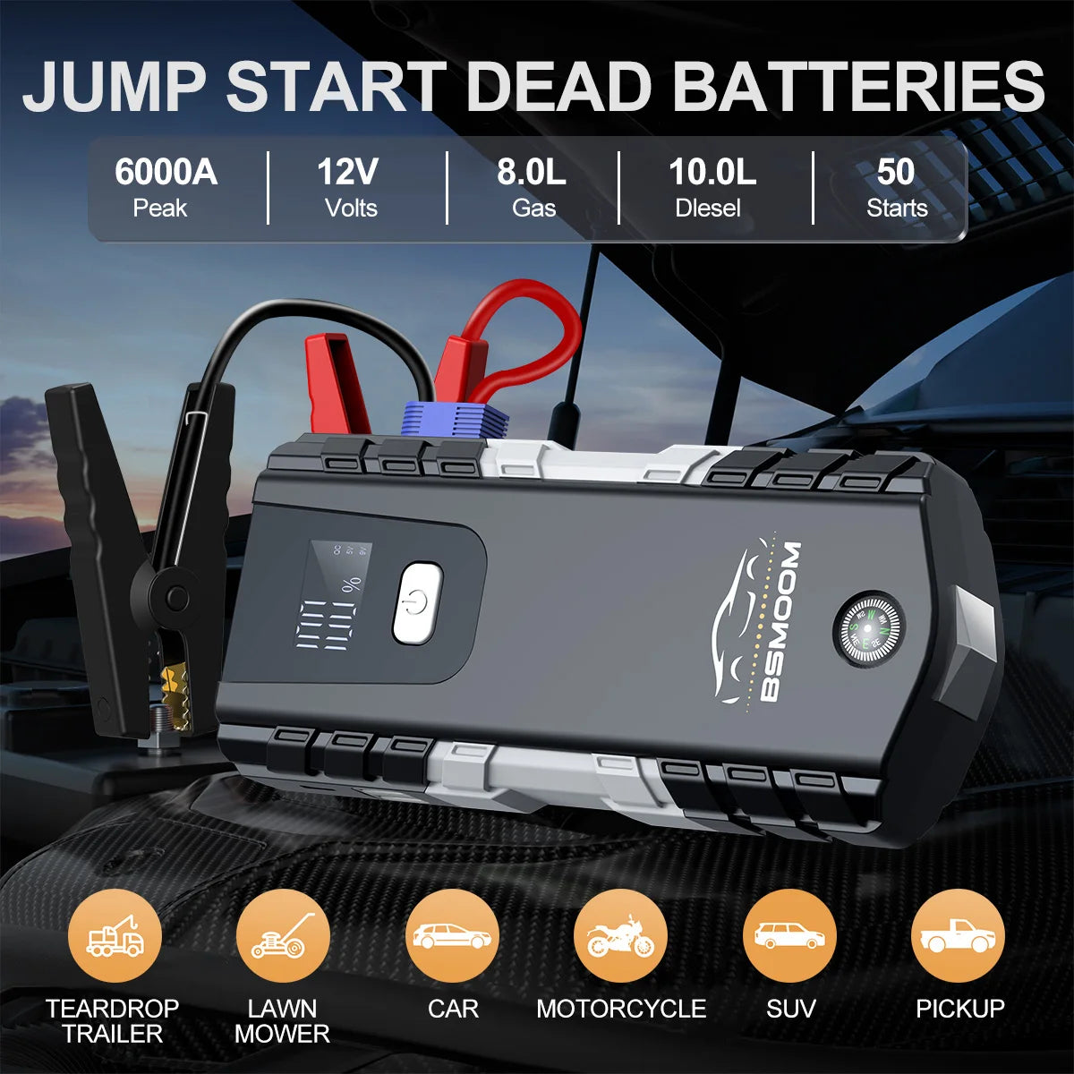 Power Bank 21800mAh Jump Starter Portable Charger Car Booster 12V Auto Starting Device Emergency Car Battery Starter
