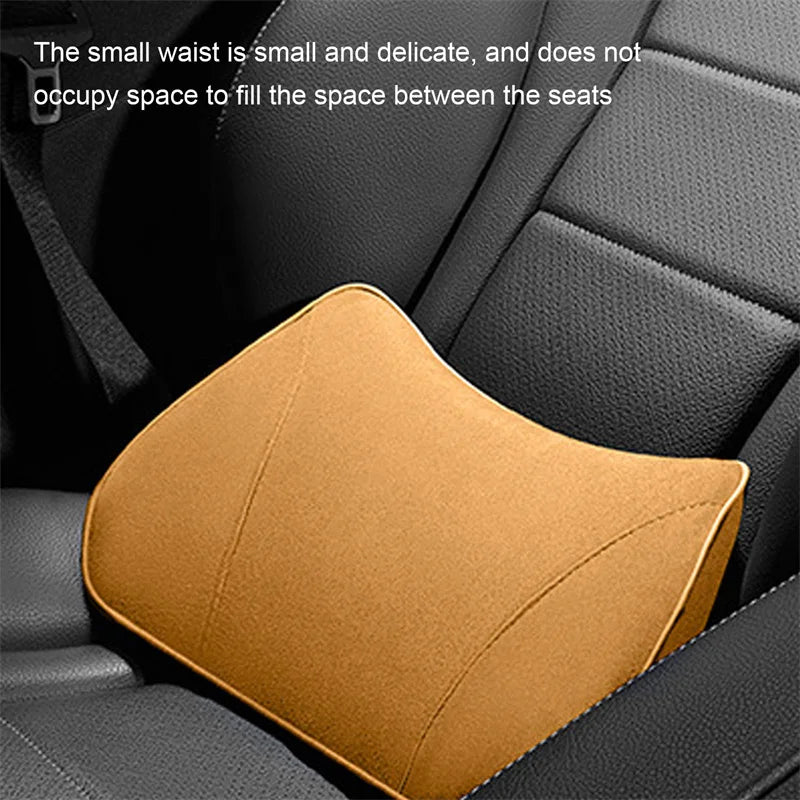 For Porsche Mercedes-Benz Maybach Same Suede Car Seat Memory Foam Lumbar Pillow Cushion Interior Headrest Accessory