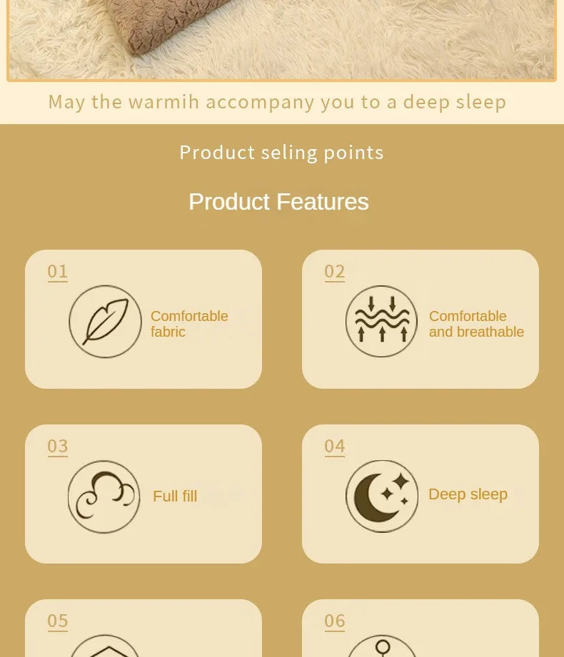 Memory Foam Pet Bed With Removable Washable Faux Fur Cover Orthopedic Waterproof Dog Bed For Crate Anti-Slip Bottom Dog Bed