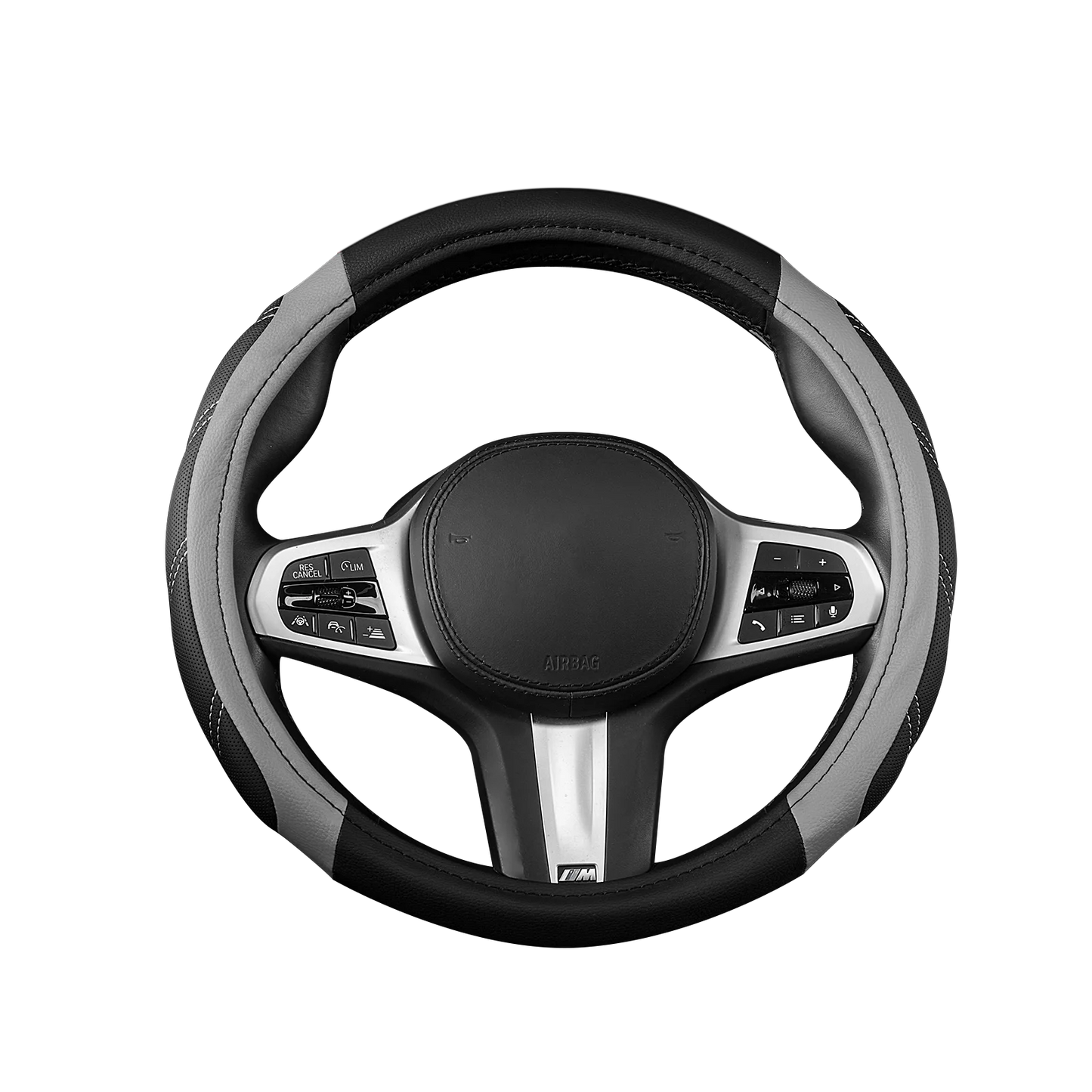 Car Steering Wheel Cover 14-15 Inch Universal Sport Leather All Purpose Upholstered Grip Breathable Truck SUV Jeep