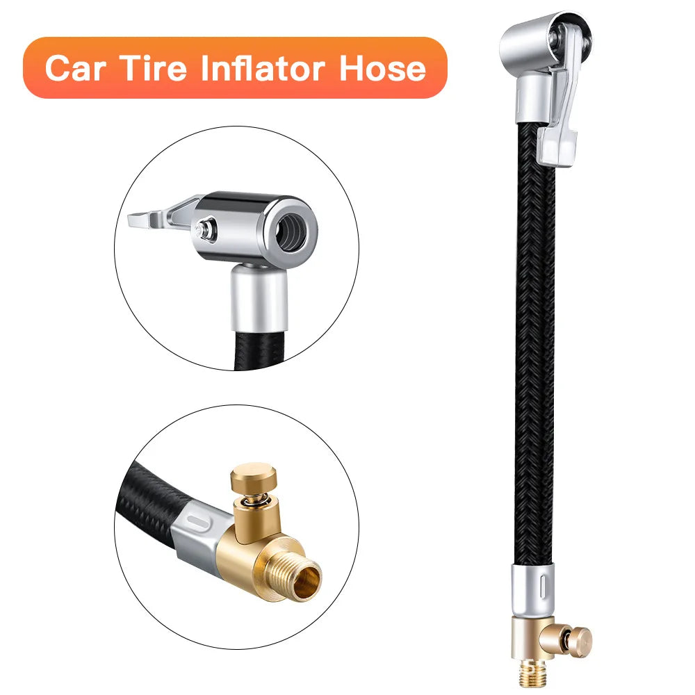 Car Tire Inflator Hose Air Pump With Quick Connector