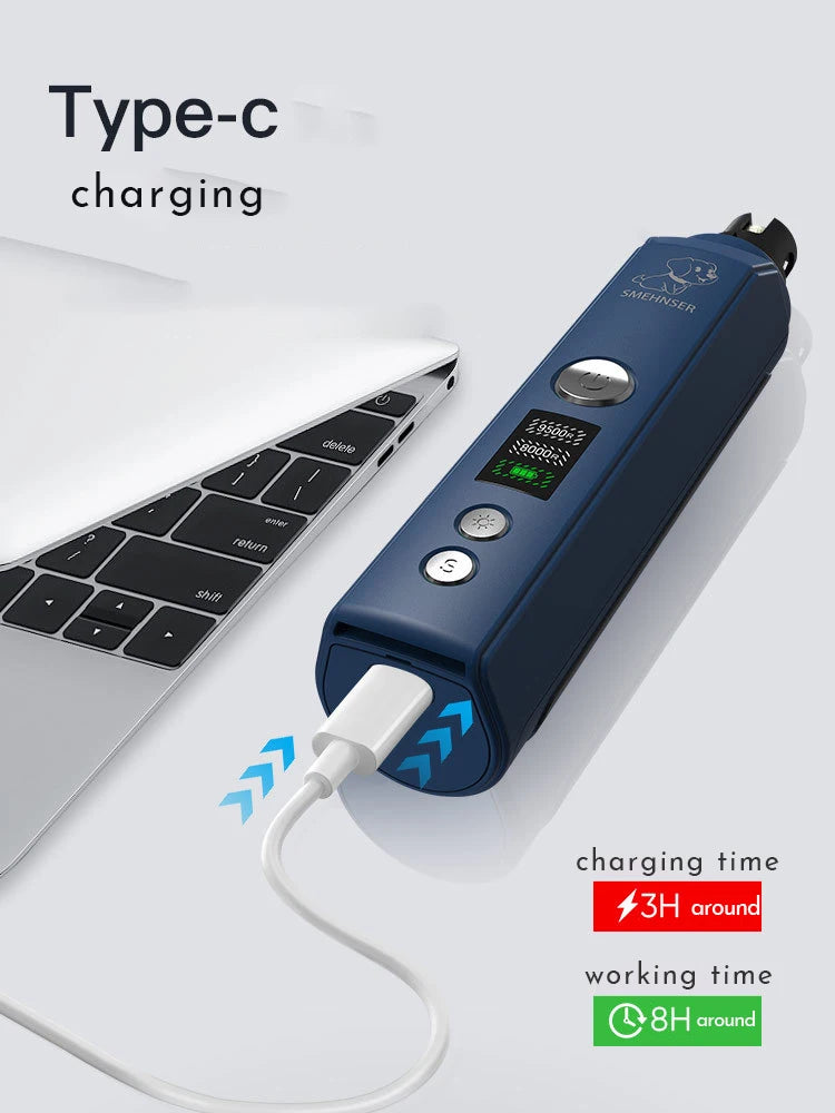 Professional Dog Nail Grinder Electric Pet Nail Trimmer Painless Paws Grooming Machine for Small Medium Large Dog Cats Low Noise