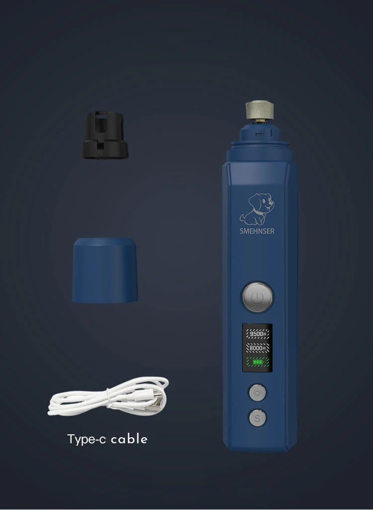 Professional Dog Nail Grinder Electric Pet Nail Trimmer Painless Paws Grooming Machine for Small Medium Large Dog Cats Low Noise