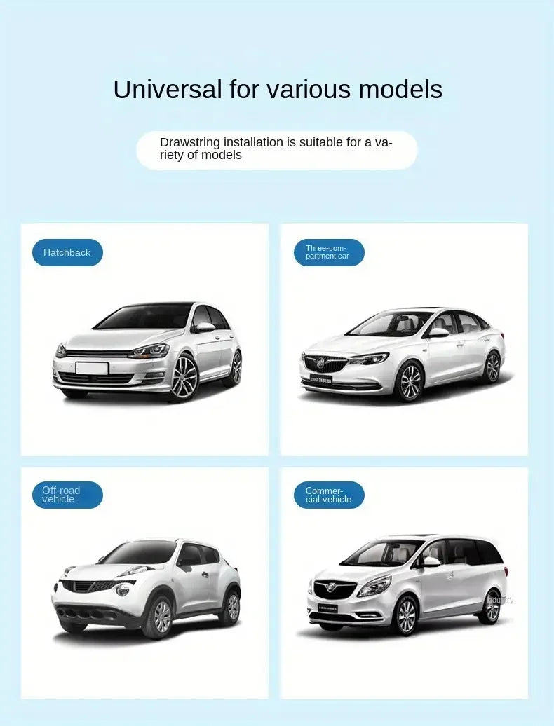 Summer Car Sunshade Curtains , Blocks UV Rays, Keeps Interior Cool, and Protects from Fading - Durable and Easy to Install