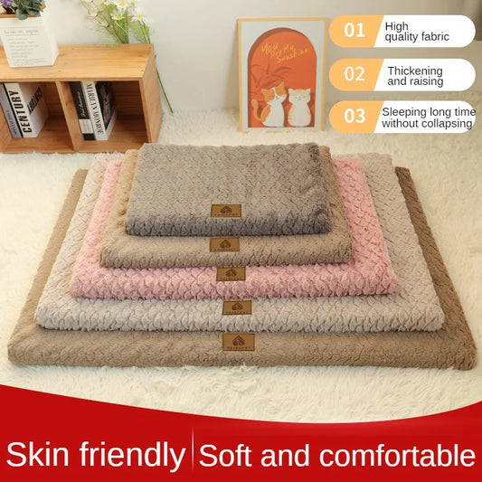 Memory Foam Pet Bed With Removable Washable Faux Fur Cover Orthopedic Waterproof Dog Bed For Crate Anti-Slip Bottom Dog Bed