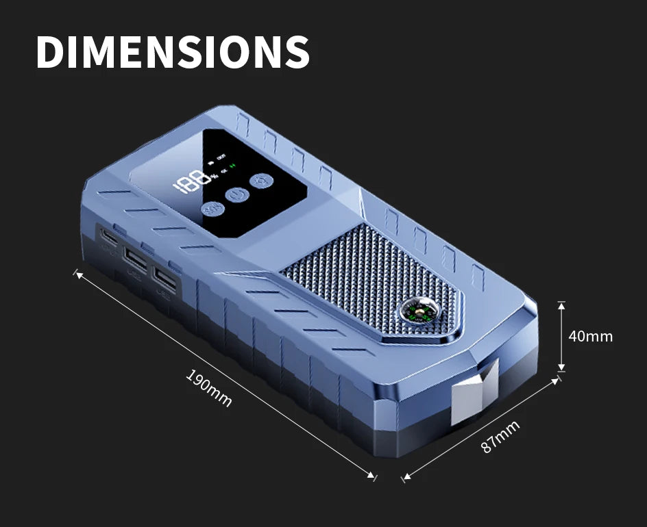 Car Jump Starter Battery Power Bank 2000A/3000A for Car Starter Portable Emergency Booster 12V Auto Starting Device