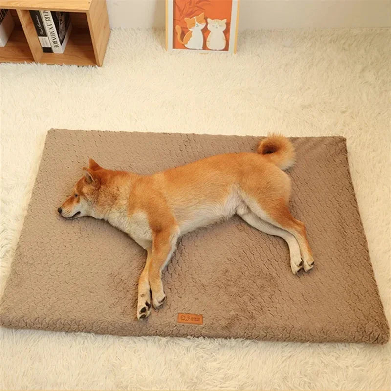 Memory Foam Pet Bed With Removable Washable Faux Fur Cover Orthopedic Waterproof Dog Bed For Crate Anti-Slip Bottom Dog Bed