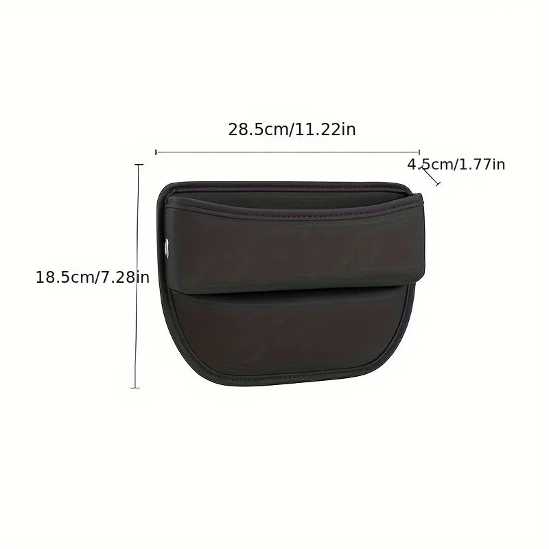 Leather Car Seat Gap Organizer – Multifunction Vehicle Storage Box with PU Leather Design