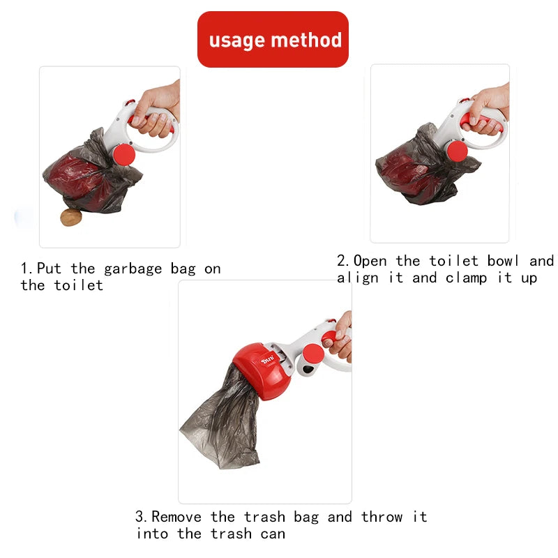 Portable Pet Poop Scooper with Bag Dispenser
